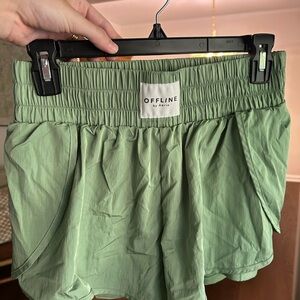 OFFLINE by Aerie Green Athletic Shorts